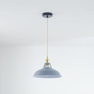 Naren Lampe Suspension Luminaire Vintage. Métal. Noir/Blanc. Salle à Manger-Luire
