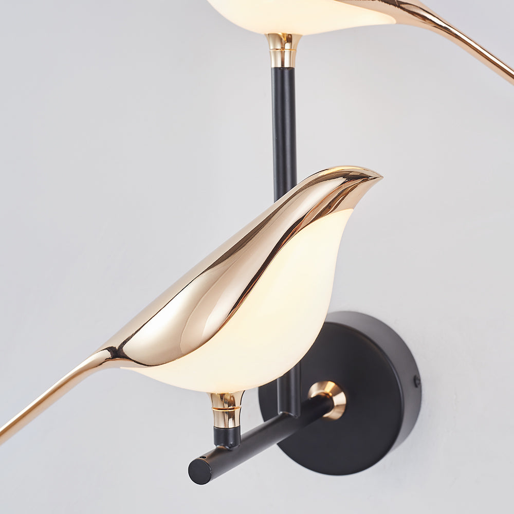 Lampe murale de chevet d'oiseau de pie d'art de style nordique