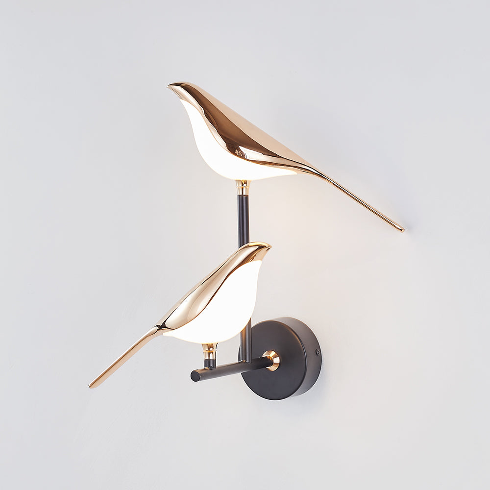 Lampe murale de chevet d'oiseau de pie d'art de style nordique