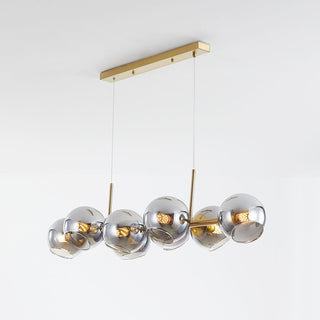 Valentina Suspension Boule Moderne Métal/Verre Noir/Doré Salon