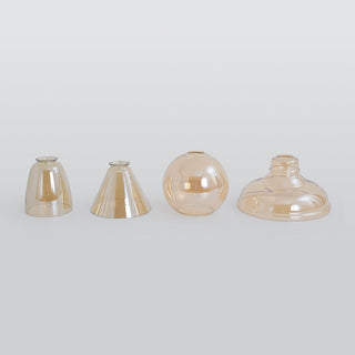 Siroven suspension Industriel en Verre. Clair/Ambre/Gris Fumé-Luire