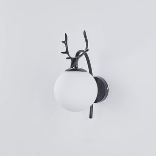 Valentina Applique Murale Bois de Cerf Art-Déco Moderne Métal/Verre Noir/Or Salon