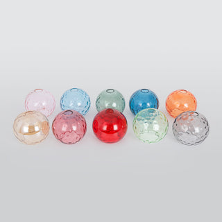 Valentina Suspension Boule Ondulation Nortique Métal/Verre Vert/Gris Salon