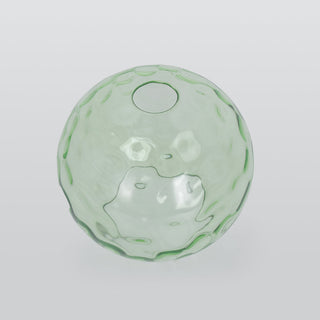 Valentina Suspension Boule Ondulation Nortique Métal/Verre Vert/Gris Salon