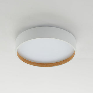 Arisha Plafonnier Rond Moderne, Métal/Acrylique, Blanc/Gris/Noir, Salon