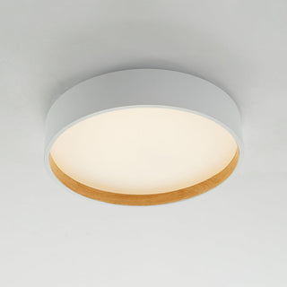 Arisha Plafonnier Rond Moderne, Métal/Acrylique, Blanc/Gris/Noir, Salon