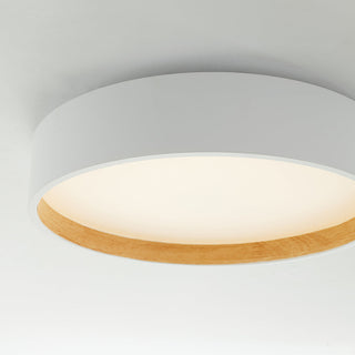 Arisha Plafonnier Rond Moderne, Métal/Acrylique, Blanc/Gris/Noir, Salon