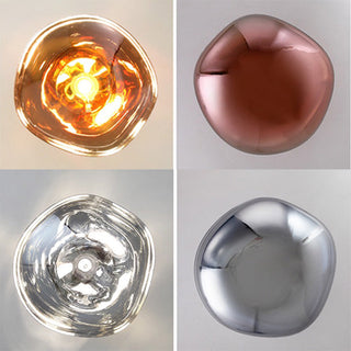 Livan Applique Murale en Verre Soufflé Doré Moderne-Luire