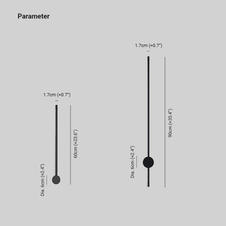 Kirixen Applique Murale Intérieure Minimaliste Linéaire LED. Métal. Noir.-Luire
