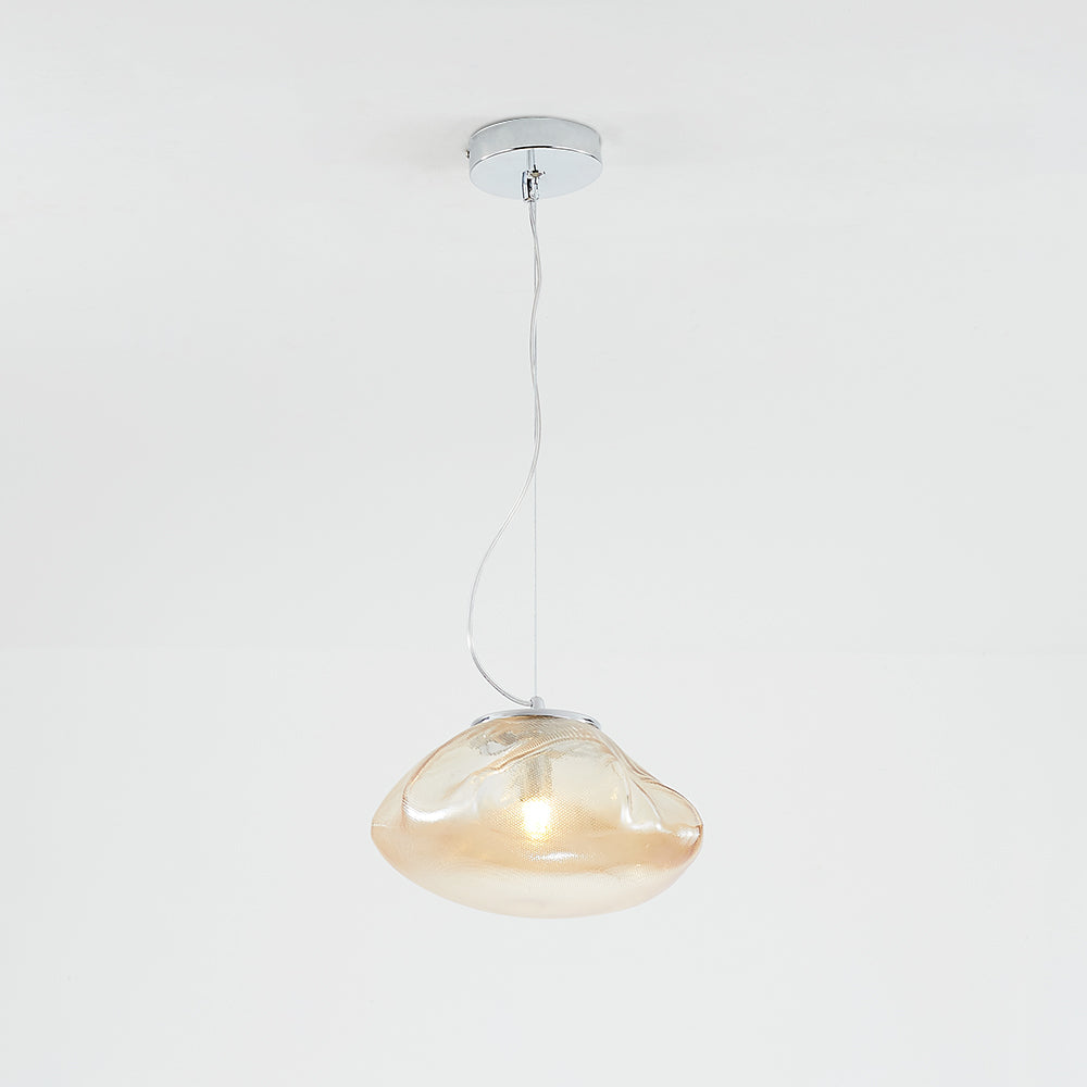 Avi Suspension Globe, Métal/Verre, Clair/Gris/Ambre
