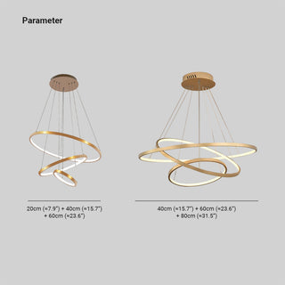 Nerox Suspension 3 Anneaux Moderne Salon-Cielum