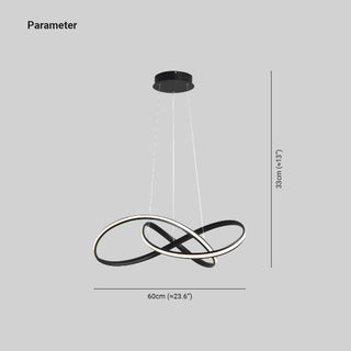 Arisha Luminaires Suspension d'anneaux Contemporains Minimaliate, Métal