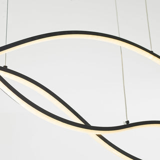 Tiroven Luminaires Suspension linéaire. LED Noir/Or. Salon-Luire