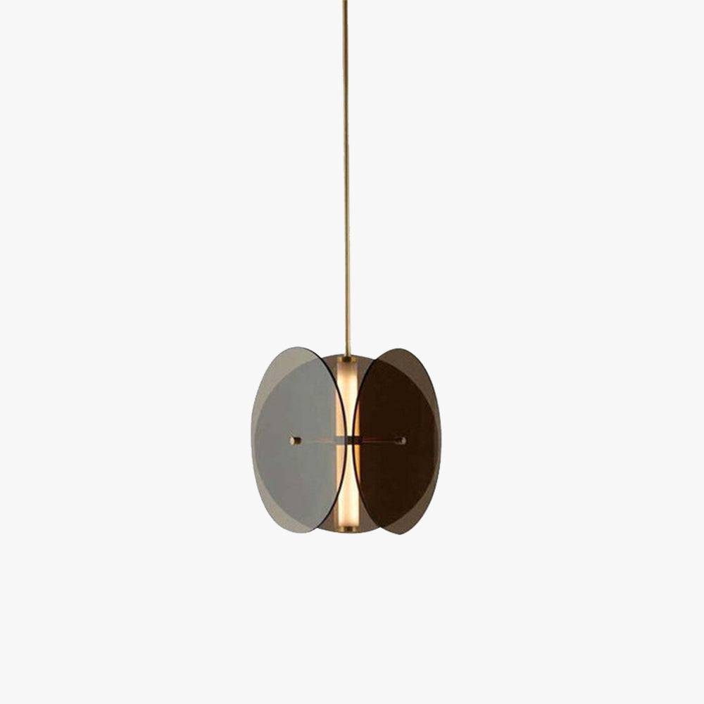 Valentina Suspension Rond LED Simplicité Noir Métal/Verre Chambre à Coucher