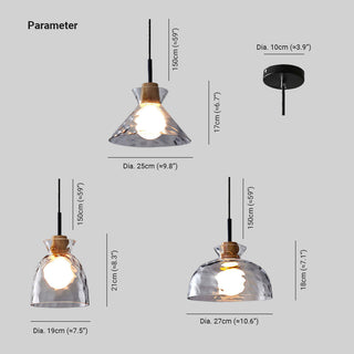 Arisha Suspension Dôme Vintage, Verre, Marron, Salon