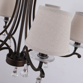 Lyvenisra Lustre Cristal Tissu Laiton Industrial Vintage Pointe