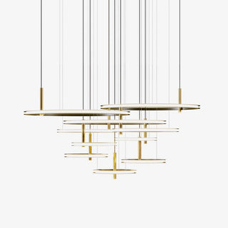 Aurora Lustre Minimaliste à Couches en Anneau