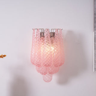 Aurora Applique Murale Rose Larme Verre Florale Artistique