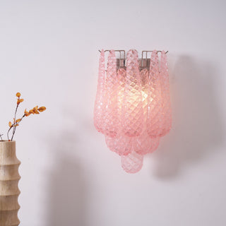 Aurora Applique Murale Rose Larme Verre Florale Artistique