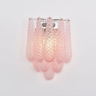 Aurora Applique Murale Rose Larme Verre Florale Artistique