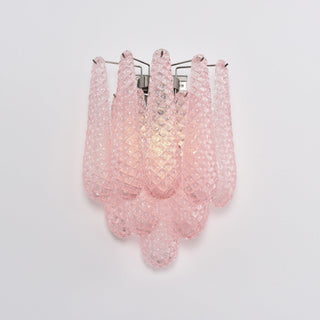 Aurora Applique Murale Rose Larme Verre Florale Artistique