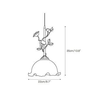 Ilsoris Suspension Céramique Verre Rose Créativité Individuelle