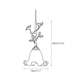 Ilsoris Suspension Céramique Verre Rose Créativité Individuelle