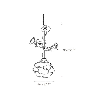 Ilsoris Suspension Céramique Verre Rose Créativité Individuelle