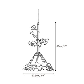 Ilsoris Suspension Céramique Verre Rose Créativité Individuelle