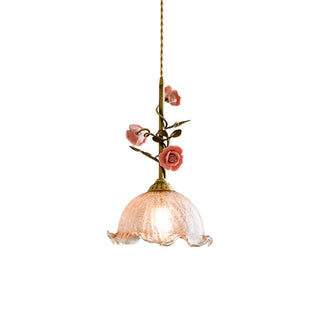 Ilsoris Suspension Céramique Verre Rose Créativité Individuelle