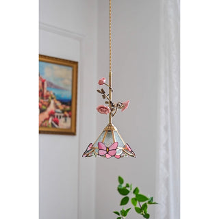 Ilsoris Suspension Céramique Verre Rose Créativité Individuelle