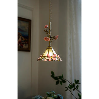Ilsoris Suspension Céramique Verre Rose Créativité Individuelle