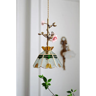 Ilsoris Suspension Céramique Verre Rose Créativité Individuelle