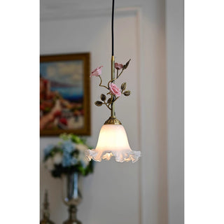Ilsoris Suspension Céramique Verre Rose Créativité Individuelle