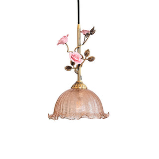 Ilsoris Suspension Céramique Verre Rose Créativité Individuelle