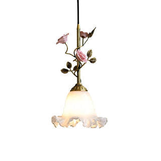 Ilsoris Suspension Céramique Verre Rose Créativité Individuelle