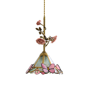 Ilsoris Suspension Céramique Verre Rose Créativité Individuelle