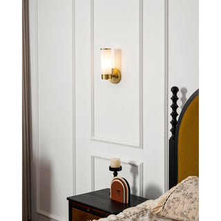 Olvynis Applique Murale Laiton Albâtre Minimaliste Moderne