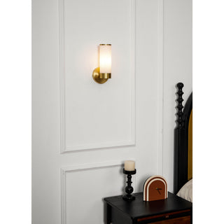 Olvynis Applique Murale Laiton Albâtre Minimaliste Moderne