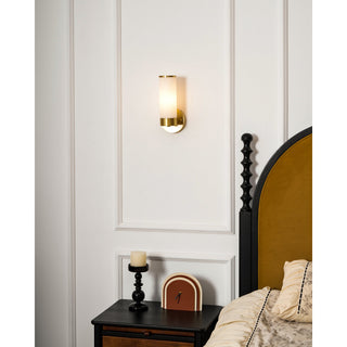 Olvynis Applique Murale Laiton Albâtre Minimaliste Moderne