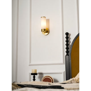 Olvynis Applique Murale Laiton Albâtre Minimaliste Moderne