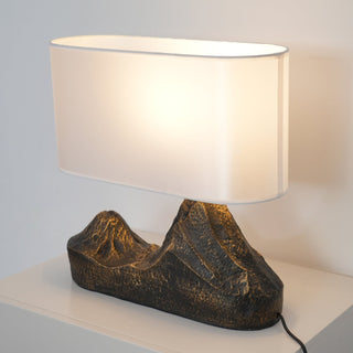 Della Lampe de Table en Résine Naturelle