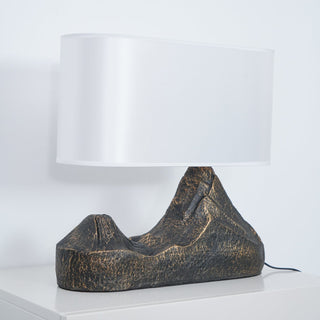 Della Lampe de Table en Résine Naturelle