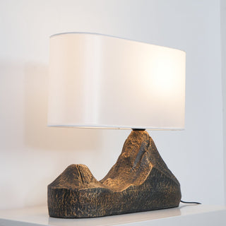 Della Lampe de Table en Résine Naturelle