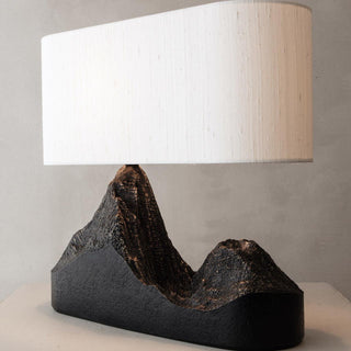 Della Lampe de Table en Résine Naturelle