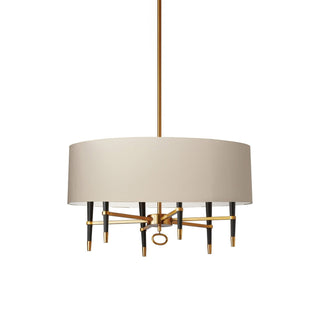 Lustre en Laiton et Tissu Élégance Vintage