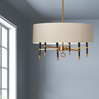 Lustre en Laiton et Tissu Élégance Vintage