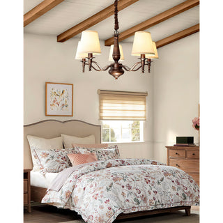 Zosolia Lustre en Tissu et Laiton Industriel Vintage de Luxe