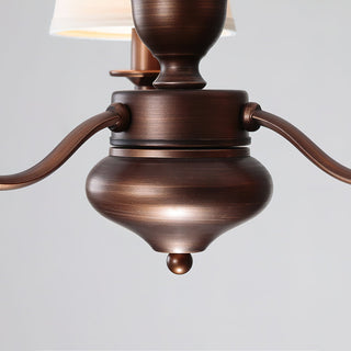 Zosolia Lustre en Tissu et Laiton Industriel Vintage de Luxe