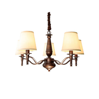 Zosolia Lustre en Tissu et Laiton Industriel Vintage de Luxe